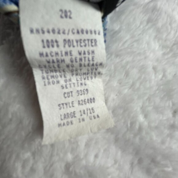 Vintage S.G. Sport Collection Womens Blue Floral Print Short Sleeve Blouse Large - Picture 4 of 8